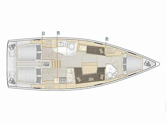 Hanse 418 - Immagine di layout