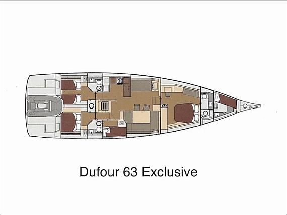 Dufour 63 Exclusive - Layout image