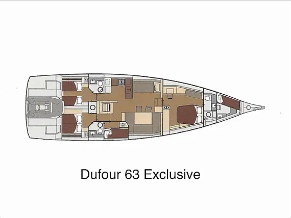 Dufour 63 Exclusive - Layout image