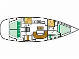 Oceanis 411 Clipper - [Layout image]