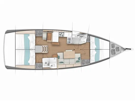 Sun Odyssey 440 - Layout image