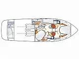 Azimut 46/SKIPPERED (skipper's fees not included) - [Layout image]