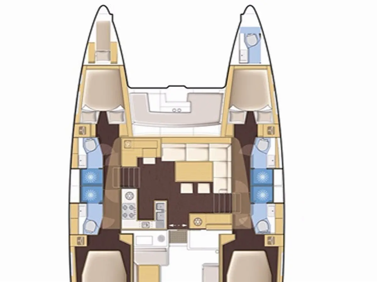 Lagoon 450 Fly (2020) in Rhodes and the Dodecanese deck plan
