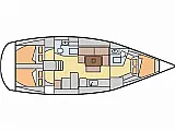 Dufour 405 Grand Large - Layout image