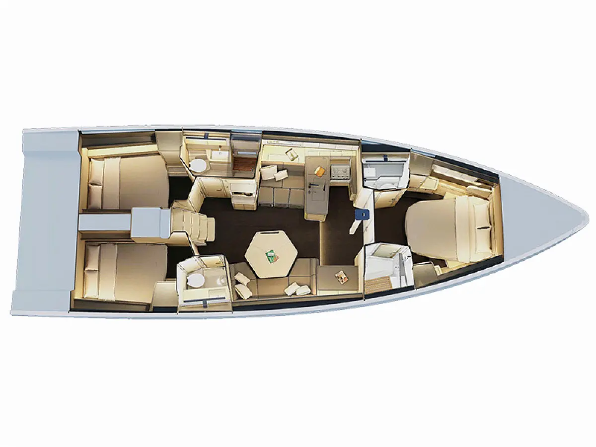 Dufour 48 (2026) in Croatia deck plan