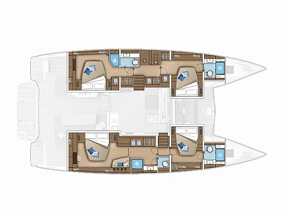Lagoon 55 luxury owner version (2024) - Immagine di layout