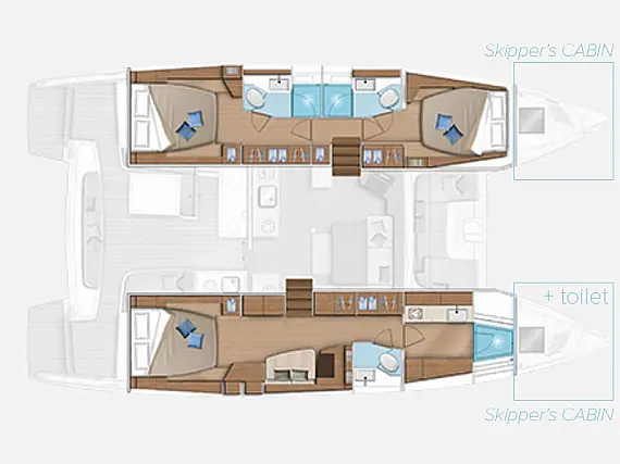 Lagoon 46 owner version - Immagine di layout