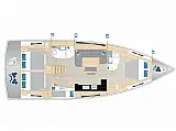 Hanse 460 - 4 cabine - 2 bagni - 10 posti letto - Layout image