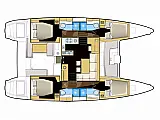 Lagoon 450  Fly (A/C-Generator-Watermaker-SolarPanel) - [Layout image]