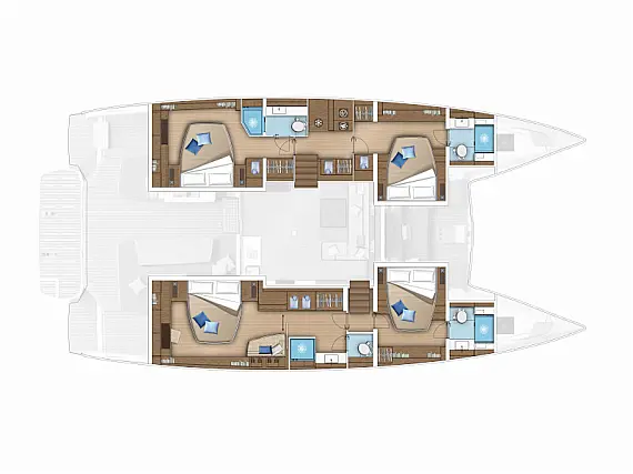 Lagoon 55 luxury owner version (2023) - Immagine di layout