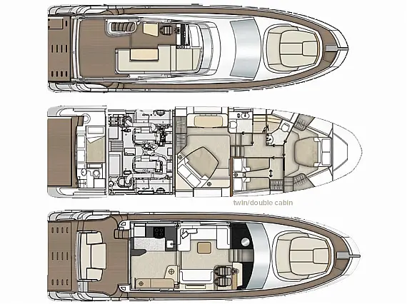 Azimut 55 Fly - Immagine di layout