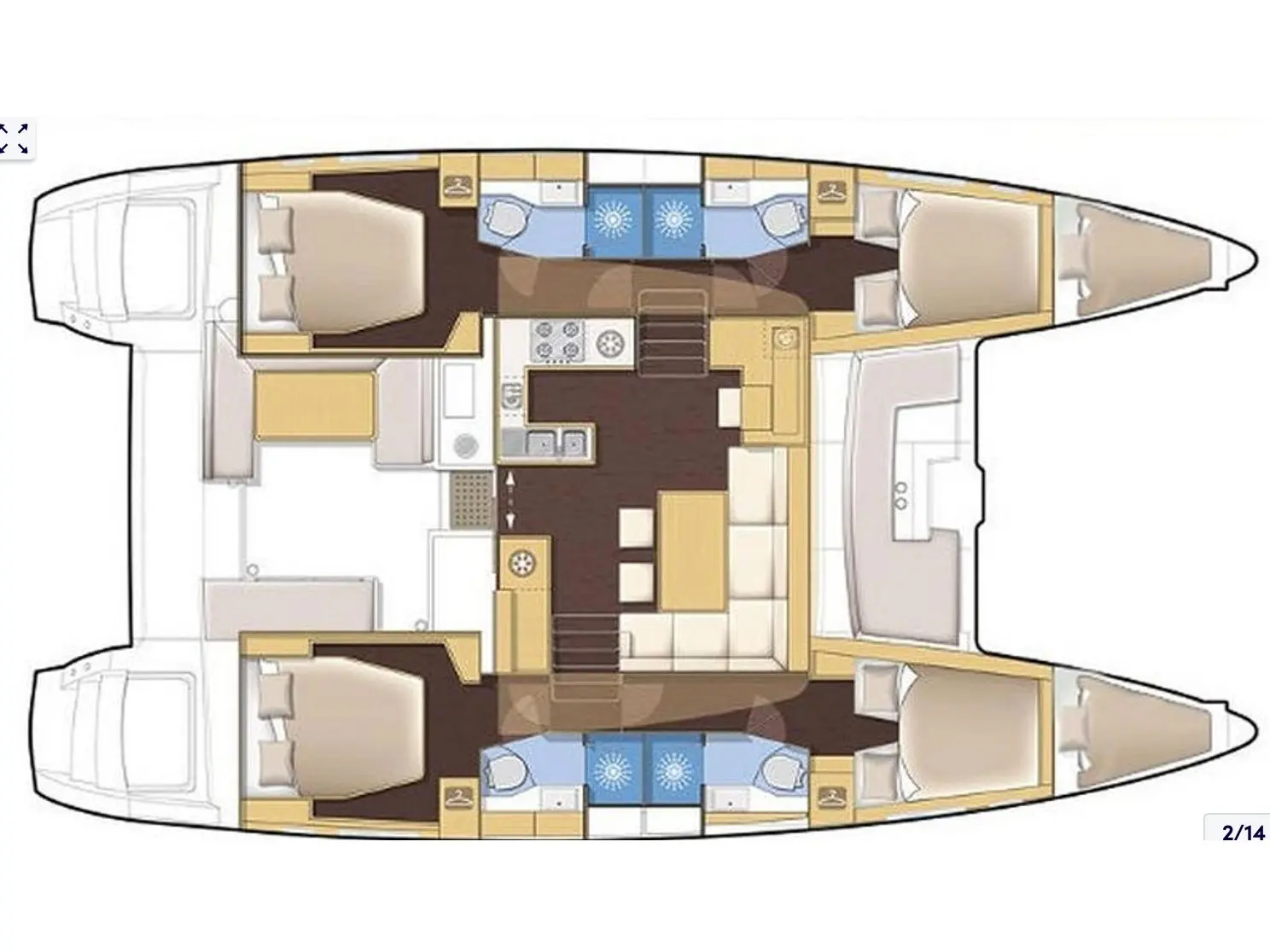 Lagoon 450 Fly layout