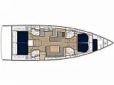 Sunsail 52.4 - Layout image