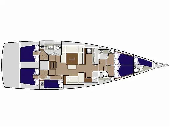 Dufour 56 Exclusive - Layout image