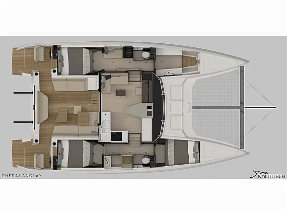 Nautitech 44 Open - Plan détaillé
