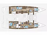 Lagoon 55 (5 cab) - Layout image