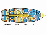 Gulet Fortuna - Layout image
