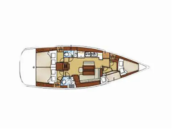 Beneteau Oceanis 43  - Immagine di layout