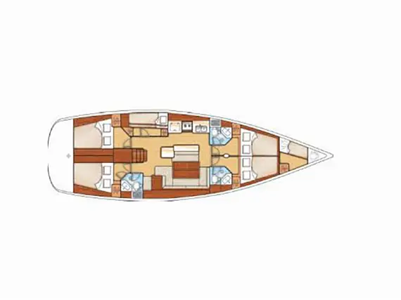 Beneteau Cyclades 50.5   - Immagine di layout