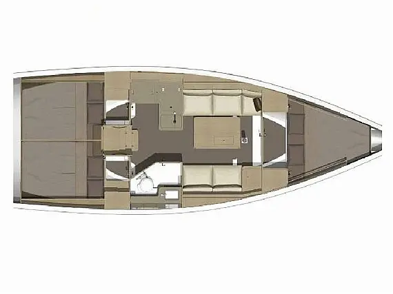 Dufour 350 GL - Layout image