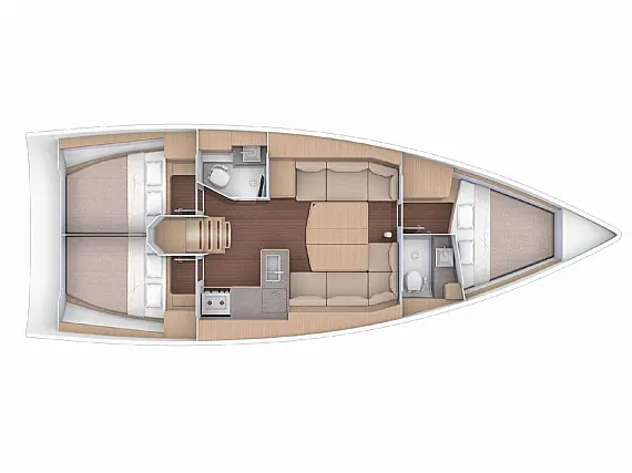 Dufour 390 Grand Large - Layout image