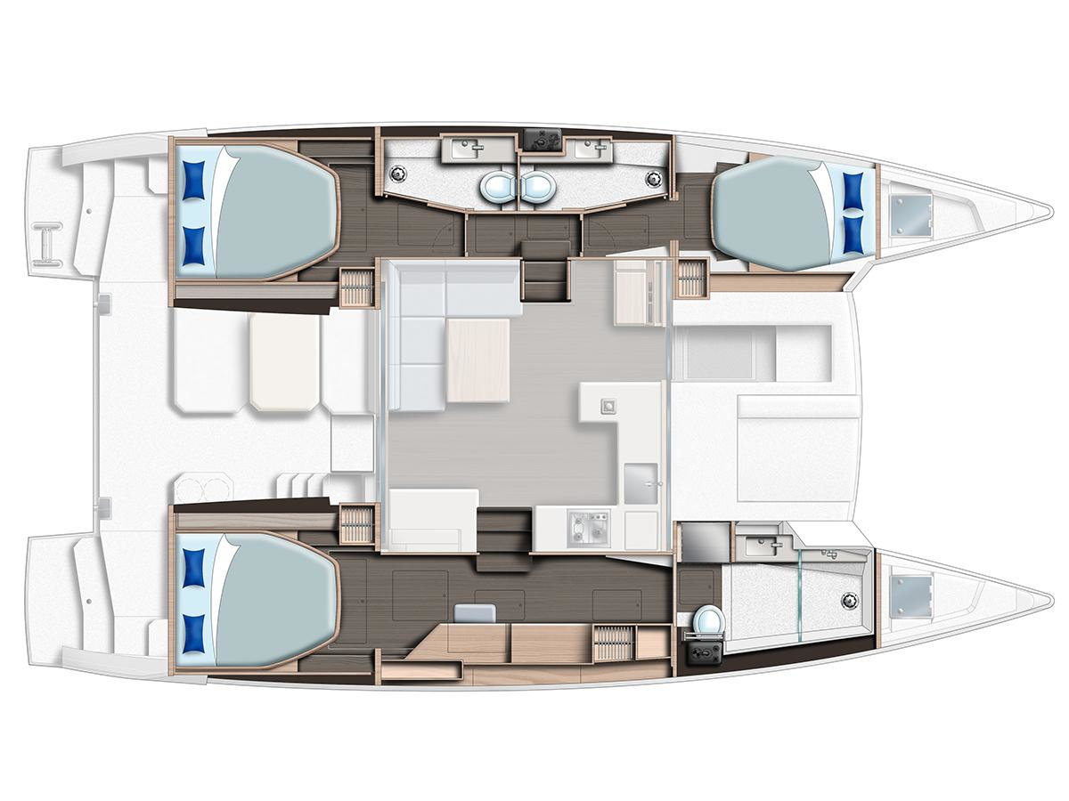 Leopard 42 (2022) in Seychelles deck plan