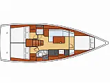 Oceanis 38 - Layout image