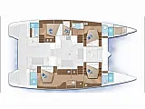 Lagoon 52F (5 cab) - Layout image