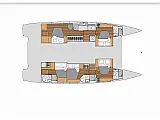 Aura 51 Fountain Pajot - Layout image