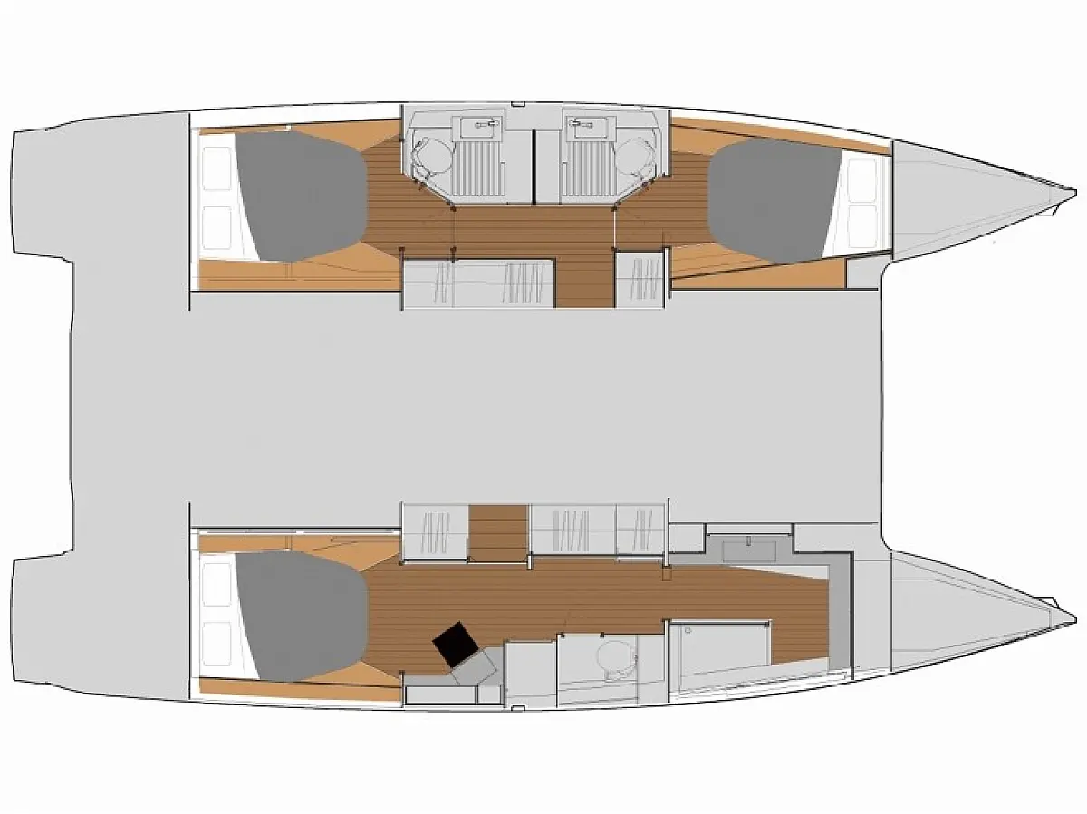 Astréa 42 (2020) in BVI deck plan