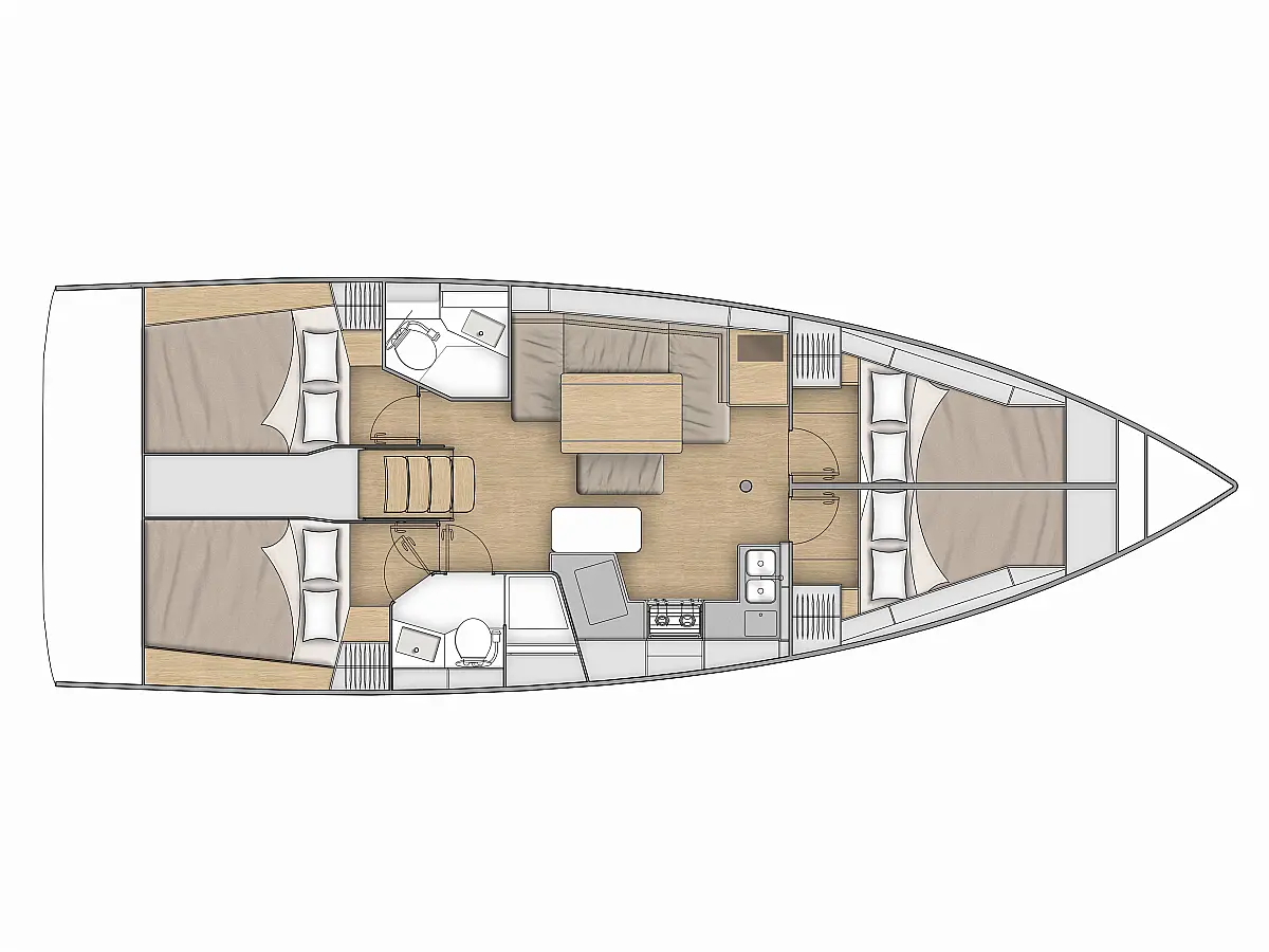 Oceanis 40.1 (2025) in Turkey deck plan