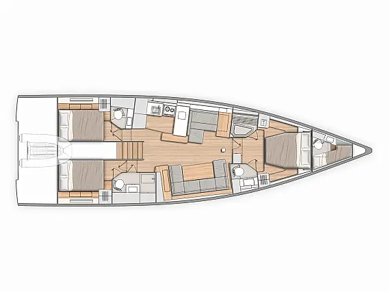 Oceanis Yacht 54 - Immagine di layout