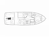 Cyrus 13.8 flybridge - Layout image