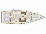 Hanse 458 - Layout image