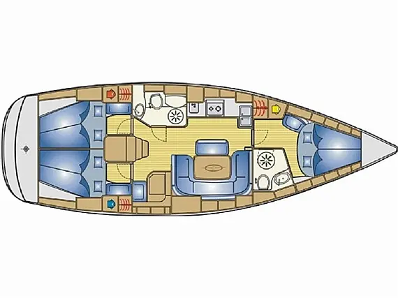 Bavaria 39 Cruiser - Immagine di layout