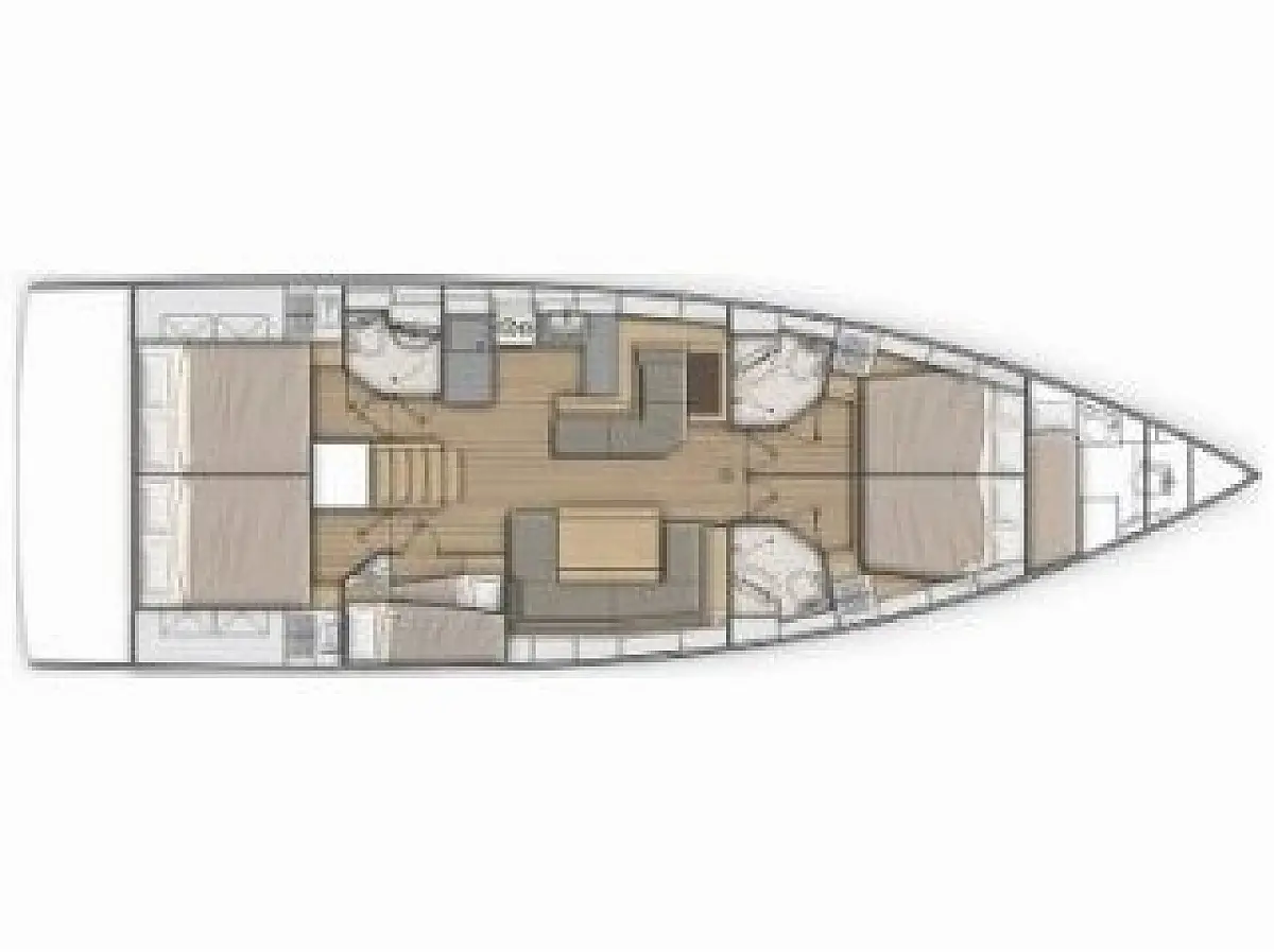Oceanis 51.1 (2026) in Italy deck plan