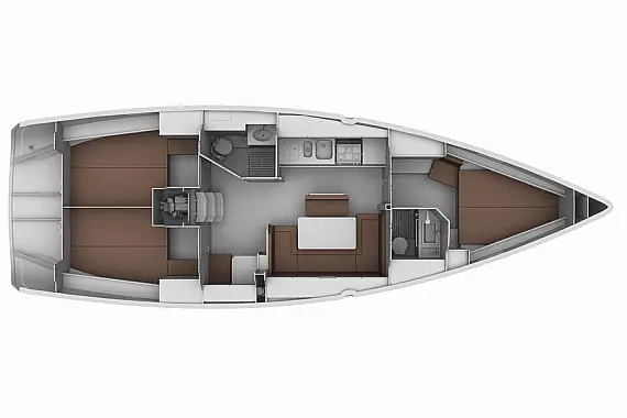 Bavaria 40 BT '13 - Tlocrt