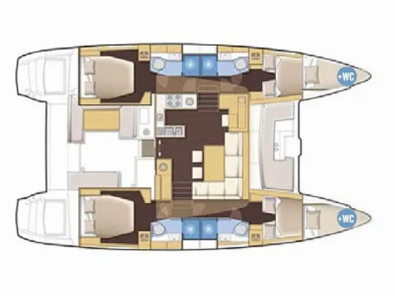 Lagoon 450F - Immagine di layout