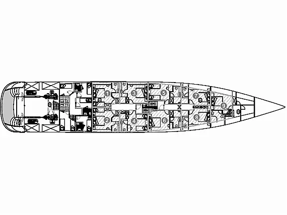 Motoryacht Ohana - Immagine di layout