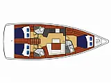 Oceanis 45, 3 cabins - Layout image