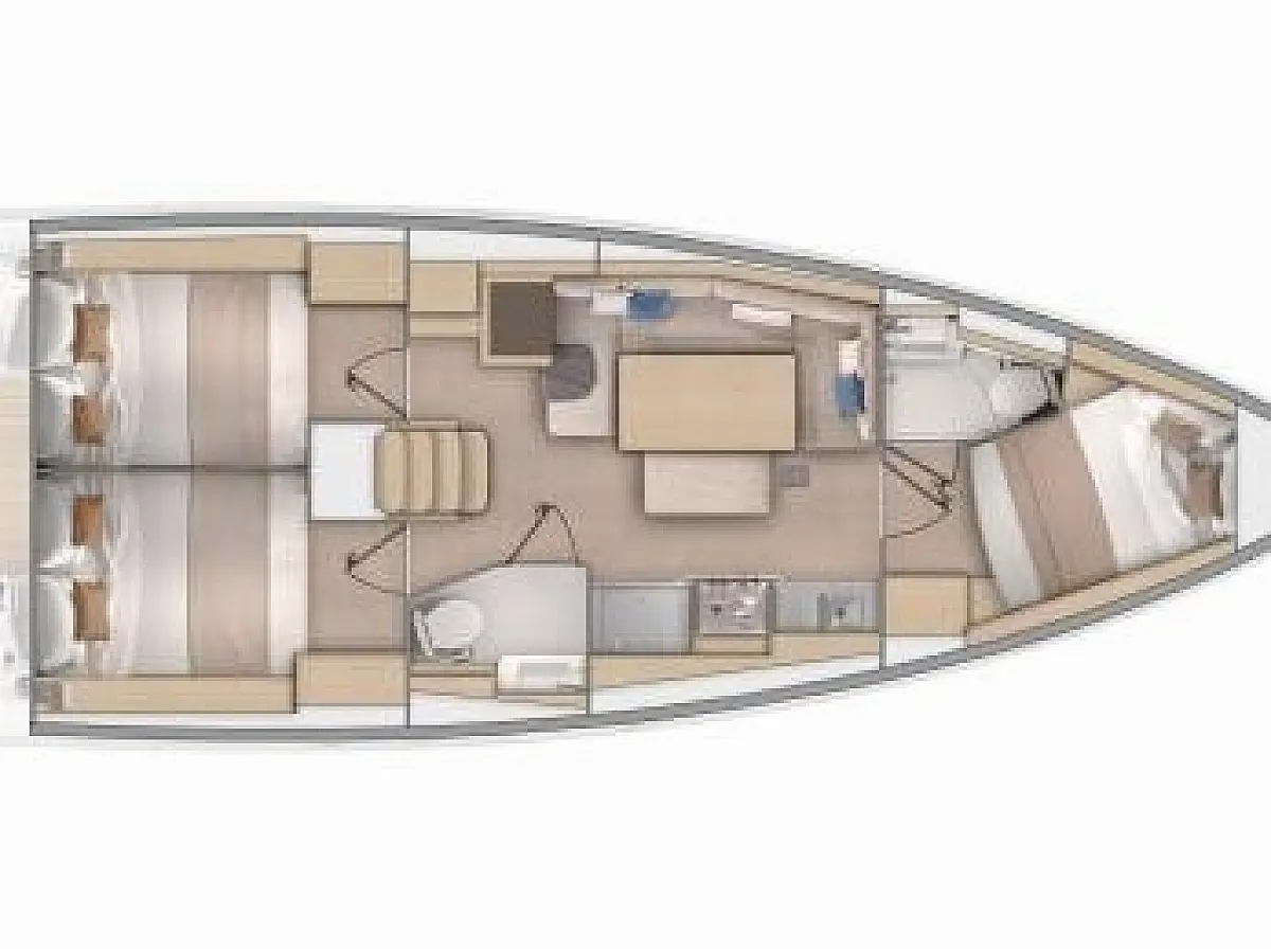 Oceanis 37.1 (2024) in Split and Trogir deck plan