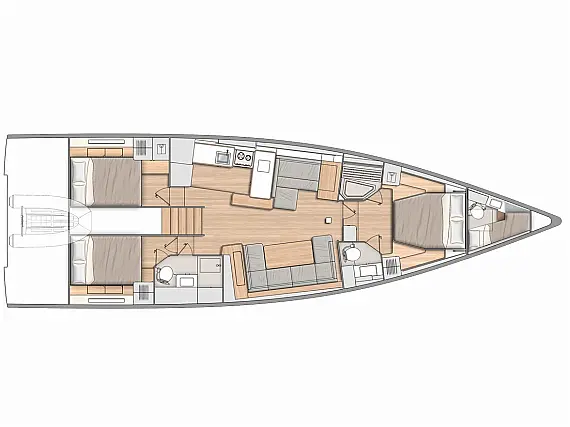 Oceanis Yacht 54 - Immagine di layout