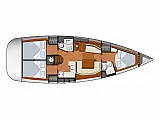 Sun Odyssey 42 i - Layout image