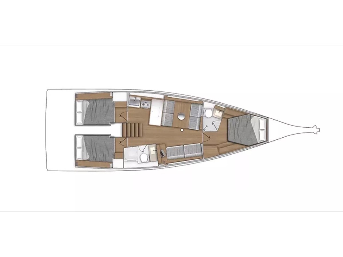First 44 (2026) in Sicily deck plan