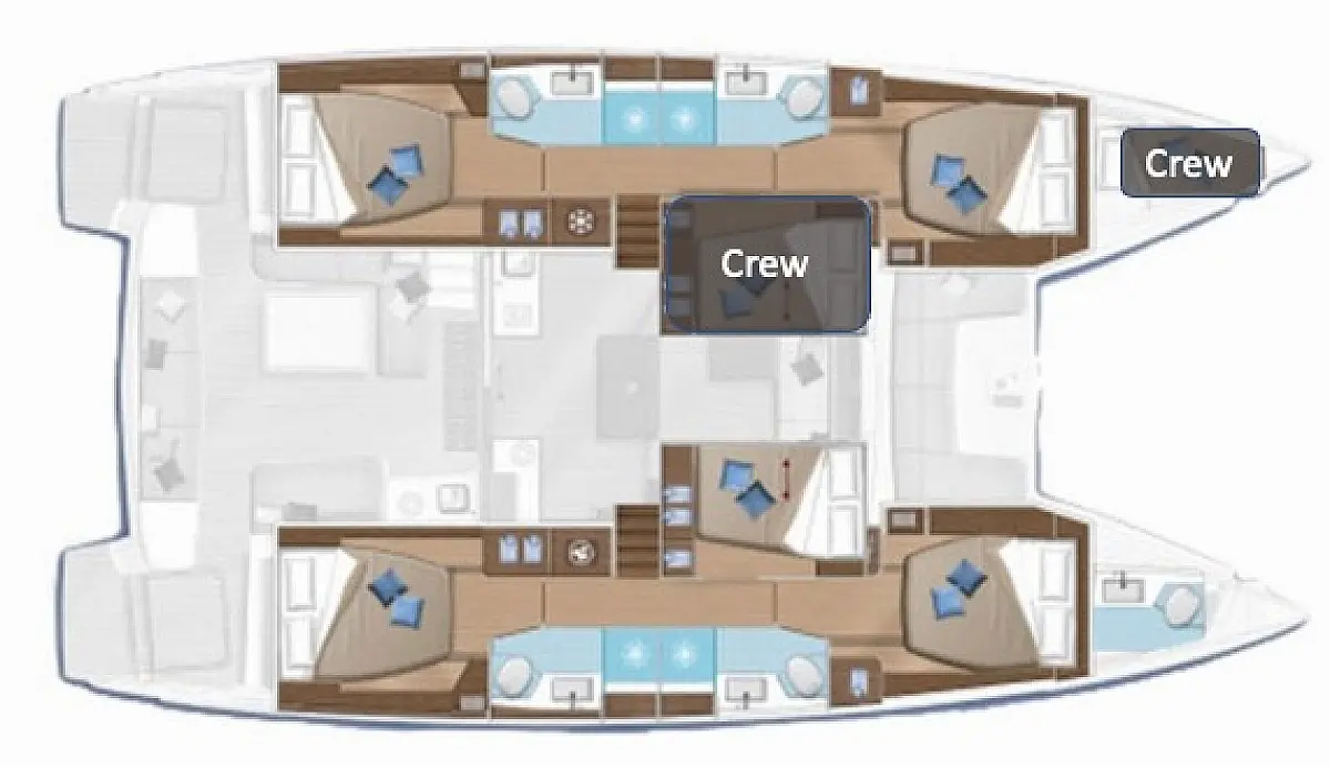 Lagoon 51 (2026) in Ionian Islands deck plan