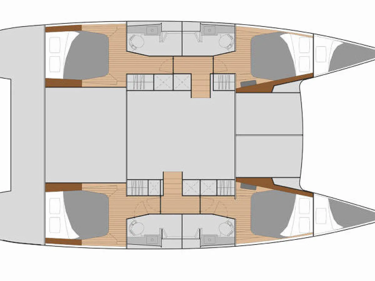 Helia 44 (2018) in Tanzania deck plan