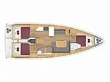 Bavaria C38 - Layout image
