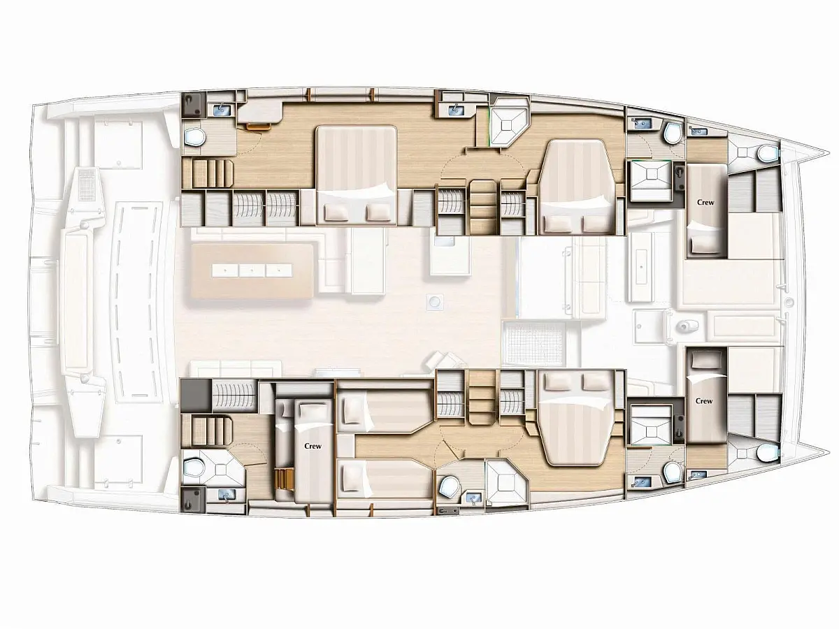 Bali 5.4 (2024) in Amalfi Coast deck plan