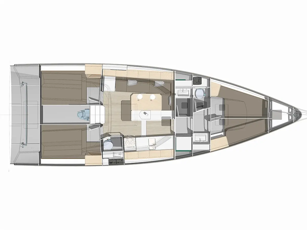 Pogo 44 (2024) in France deck plan