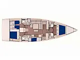 Sunsail 53.5 - Layout image